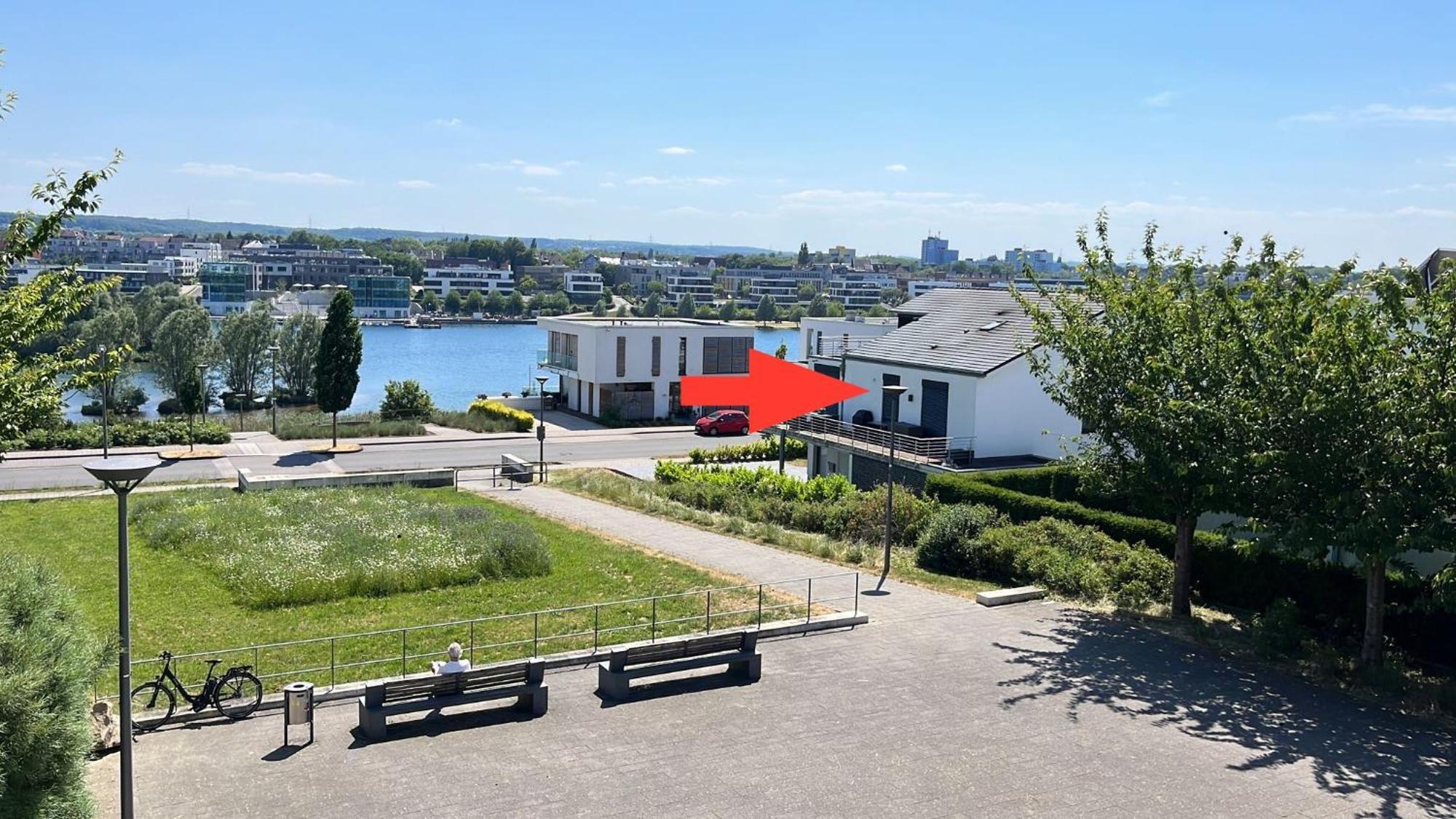 Haus Mit Panoramablick Auf Den Phoenixsee Dortmund Bagian luar foto